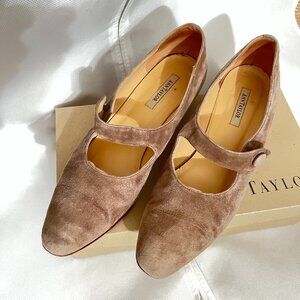Ann Taylor Taupe Suede Maryjanes